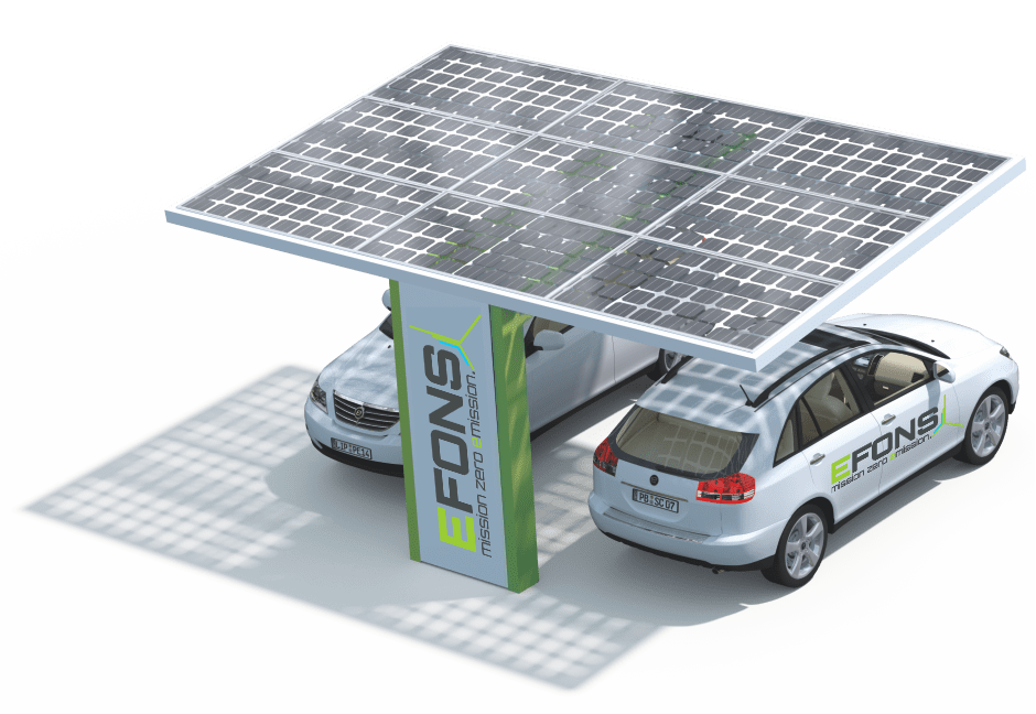 EFONS_Ladelösungen e-Mobilty_für_Gewerbe_Solaranlage_Elektrotankstelle